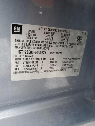 2015 GMC SIERRA K25 - 1GT12ZE86FF605728