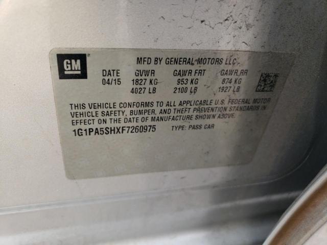 2015 CHEVROLET CRUZE LS - 1G1PA5SHXF7260975