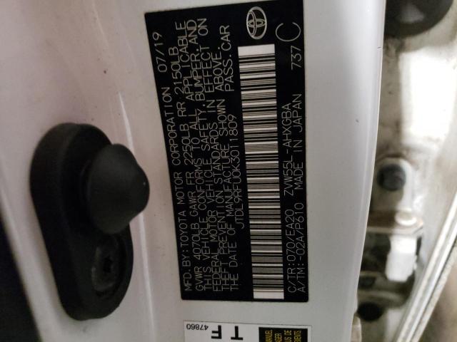 2019 TOYOTA PRIUS XLE JTDL9RFU0K3011809
