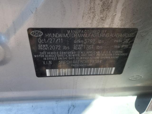 2012 Hyundai Elantra Gls VIN: 5NPDH4AE8CH119384 Lot: 47410954