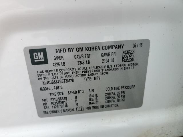 2016 BUICK ENCORE CON - KL4CJBSB7GB730128