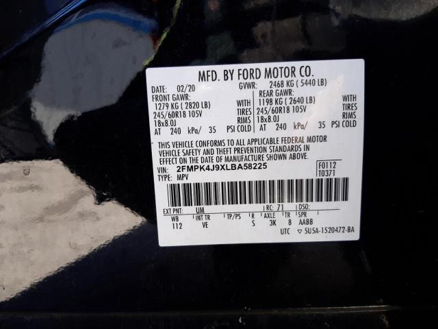 2FMPK4J9XLBA58225 2020 FORD EDGE, photo no. 12