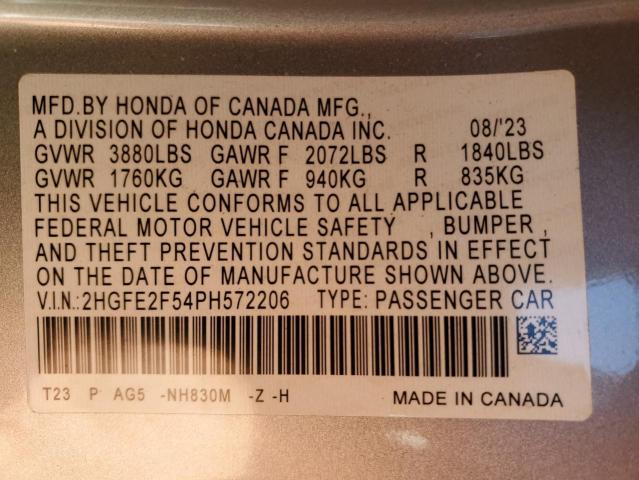 2HGFE2F54PH572206 2023 HONDA CIVIC - Image 12