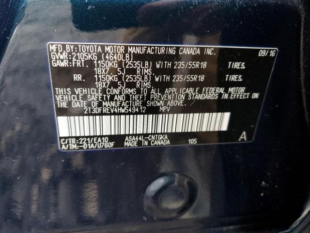 2017 TOYOTA RAV4 LIMIT - 2T3DFREV4HW549412