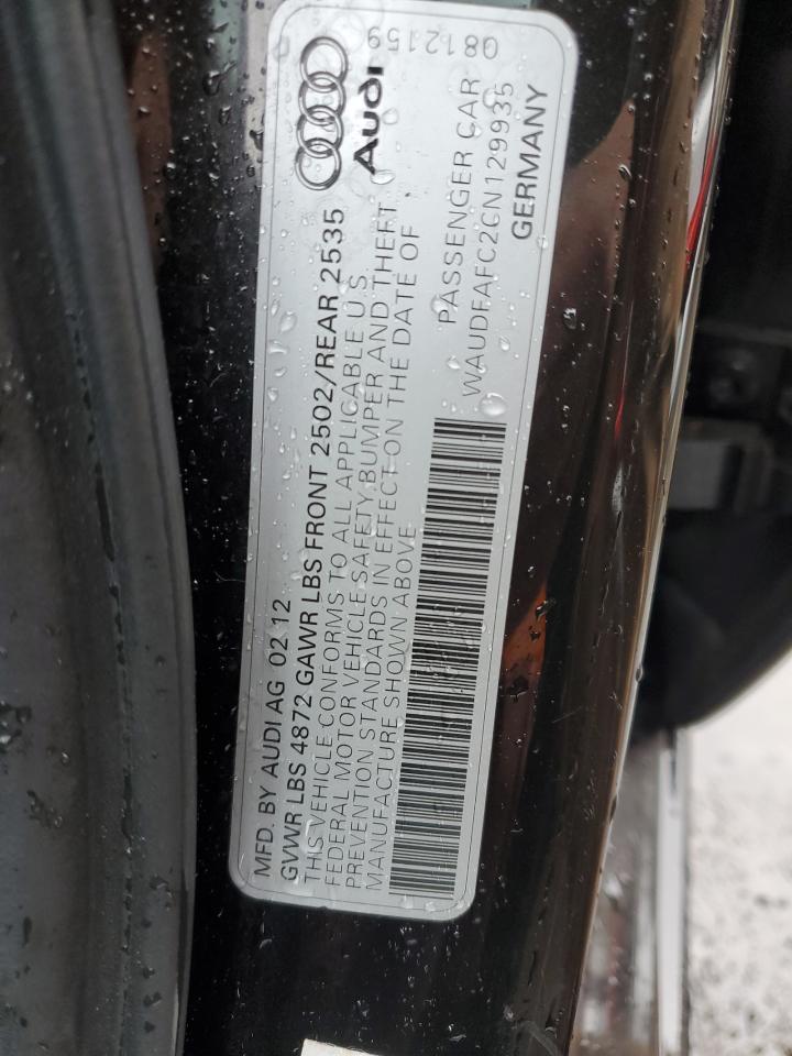 WAUDFAFC2CN129935 2012 Audi A6 Premium Plus