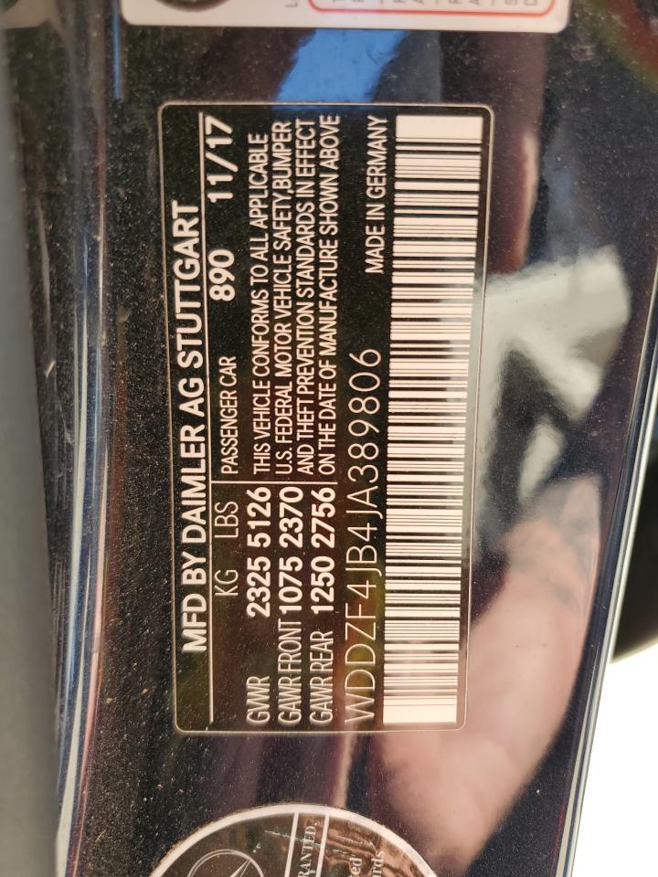 WDDZF4JB4JA389806 2018 Mercedes-Benz E 300