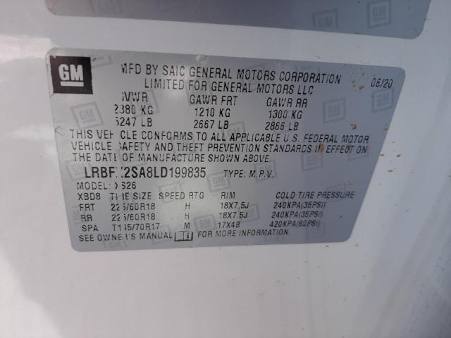 2020 Buick Envision Essence VIN: LRBFX2SA8LD199835 Lot: 47730544