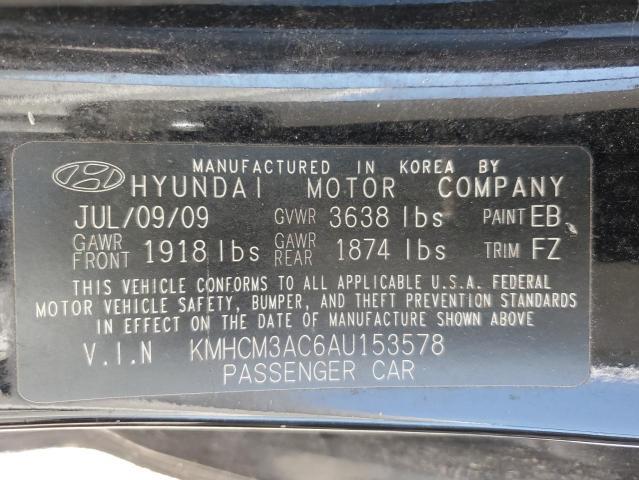 2010 Hyundai Accent Blue VIN: KMHCM3AC6AU153578 Lot: 48124534