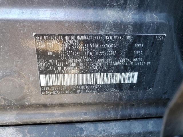 2021 Toyota Rav4 Le VIN: 4T3LWRFV6MU045707 Lot: 47060614