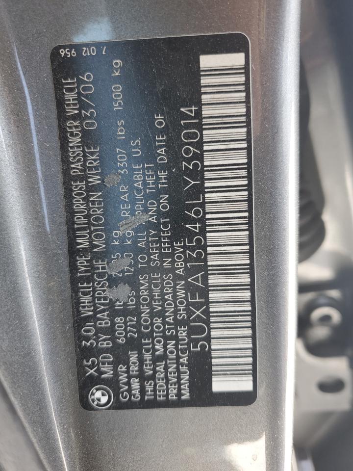 5UXFA13546LY39014 2006 BMW X5 3.0I