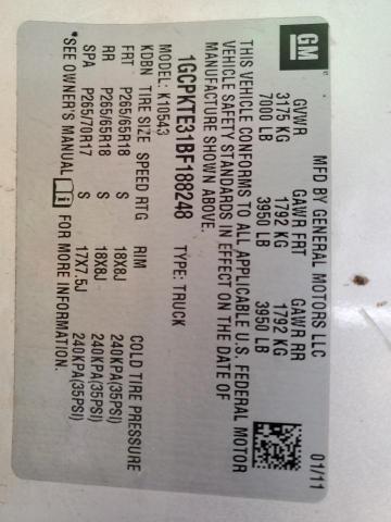 2011 Chevrolet Silverado K1500 Ltz VIN: 1GCPKTE31BF188248 Lot: 48695594