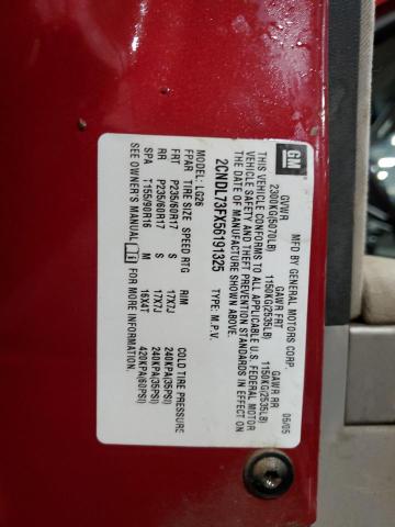 2005 Chevrolet Equinox Lt VIN: 2CNDL73FX56191325 Lot: 44784084