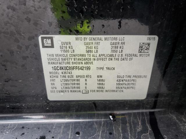 2015 CHEVROLET SILVERADO2 1GC4K0C89FF642199