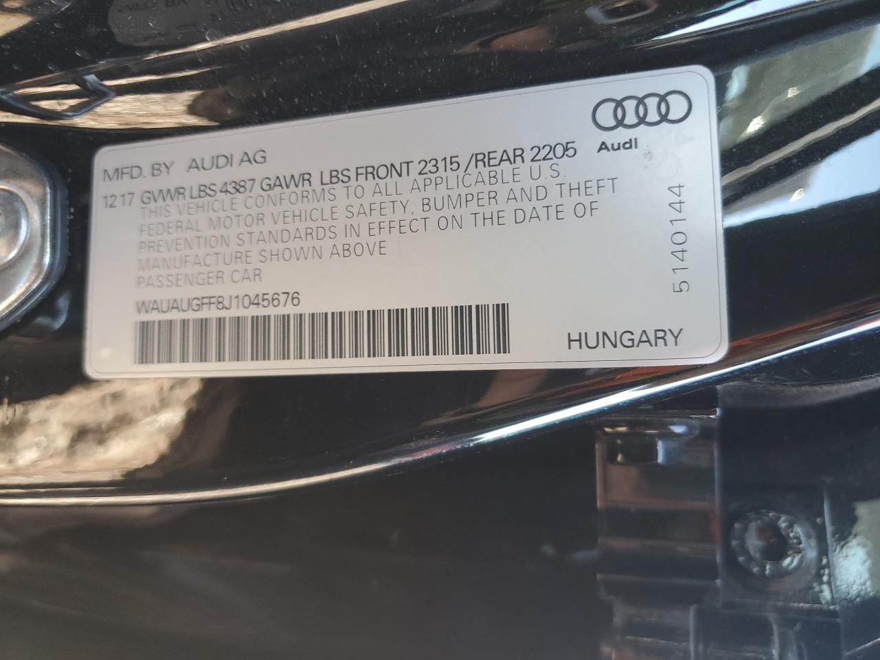 2018 Audi A3, PREMIUM