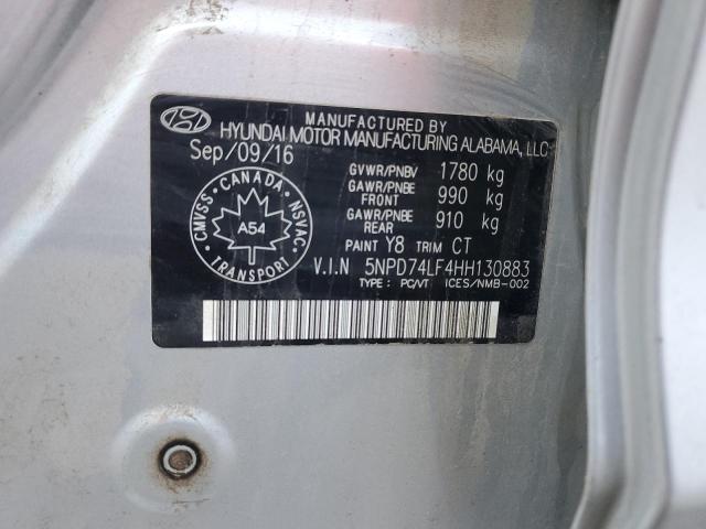2017 HYUNDAI ELANTRA SE - 5NPD74LF4HH130883