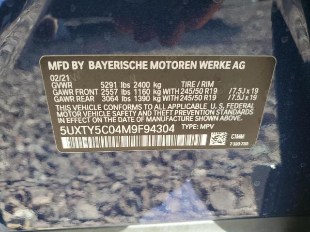 2021 BMW X3 XDRIVE3 - 5UXTY5C04M9F94304