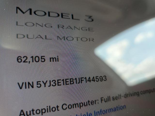 2018 Tesla Model 3 el 3(VIN: 5YJ3E1EB1JF144593