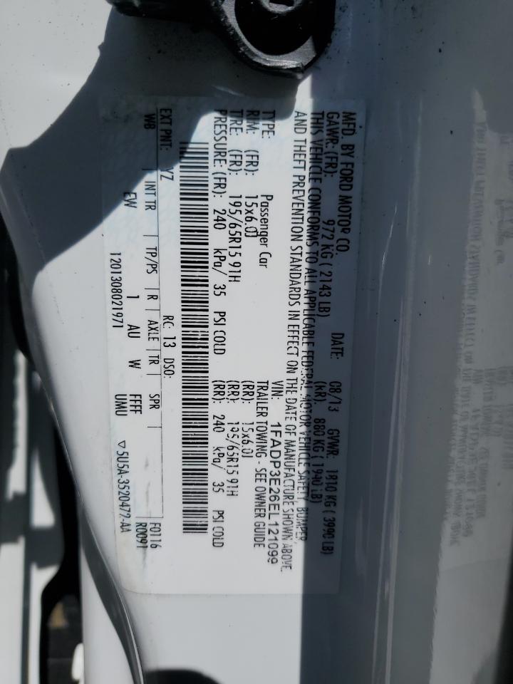 1FADP3E26EL121099 2014 Ford Focus S