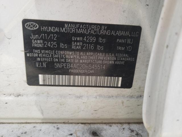 2013 Hyundai Sonata Gls VIN: 5NPEB4AC2DH545514 Lot: 45206014