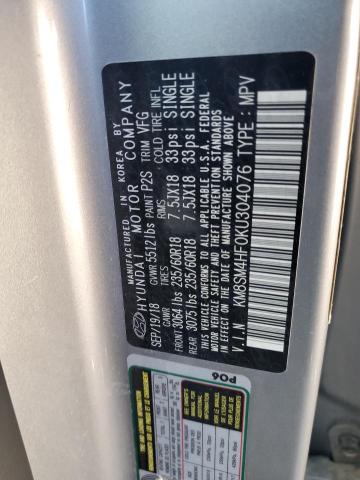 2019 HYUNDAI SANTA FE X - KM8SM4HF0KU304076