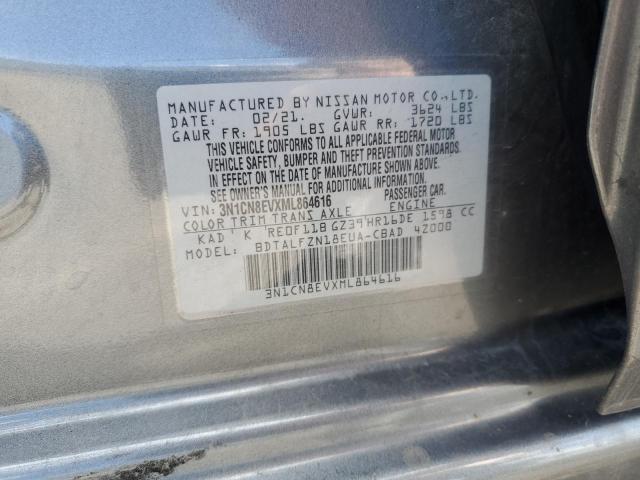 2021 Nissan Versa Sv VIN: 3N1CN8EVXML864616 Lot: 48655554