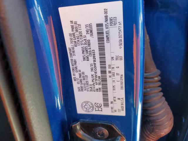 2017 FORD F150 SUPER - 1FTFW1EG3HFB26933