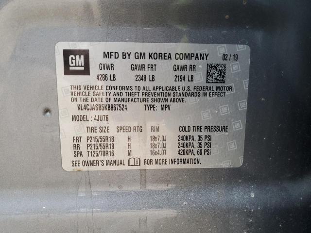 2019 BUICK ENCORE PRE - KL4CJASB5KB867524