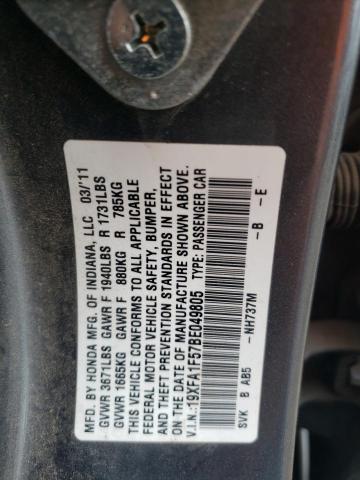 19XFA1F57BE049805 2011 Honda Civic Lx