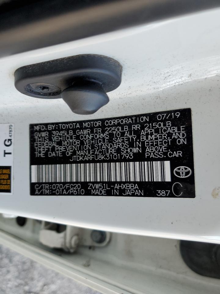 JTDKARFU8K3101793 2019 Toyota Prius