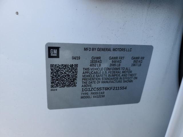 Lot #2491804515 2019 CHEVROLET MALIBU LS salvage car