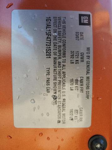 2007 Chevrolet Cobalt Lt VIN: 1G1AL15F477315201 Lot: 48902734