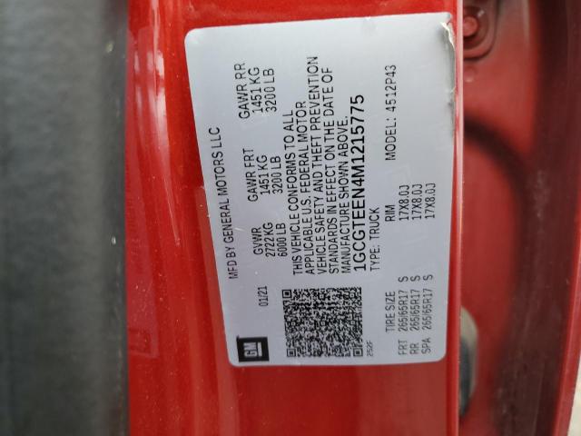 2021 CHEVROLET COLORADO Z - 1GCGTEEN4M1215775