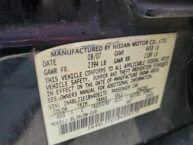 2008 Nissan Altima 3.5Se VIN: 1N4BL21E18N406170 Lot: 48971694