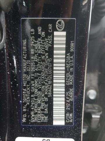 2020 LEXUS ES 350 F-S - 58AGZ1B12LU070715