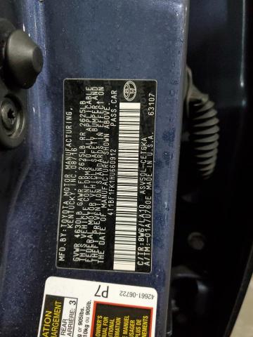 VIN 4T1BF1FK1HU660912 2017 Toyota Camry, LE no.12