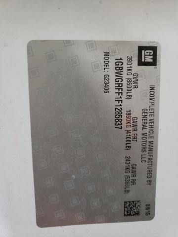 2015 CHEVROLET EXPRESS G2 1GBWGRFF1F1285837