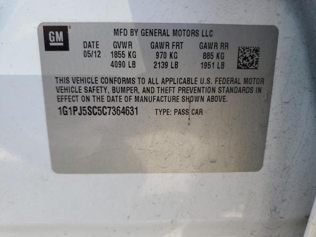 2012 Chevrolet Cruze Eco VIN: 1G1PJ5SC5C7364631 Lot: 48892244