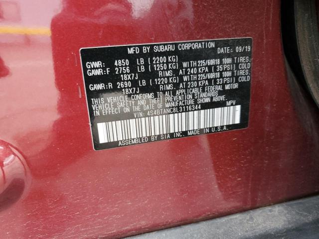 VIN 4S4BTANC8L3116344 Subaru Outback LI 2020 13