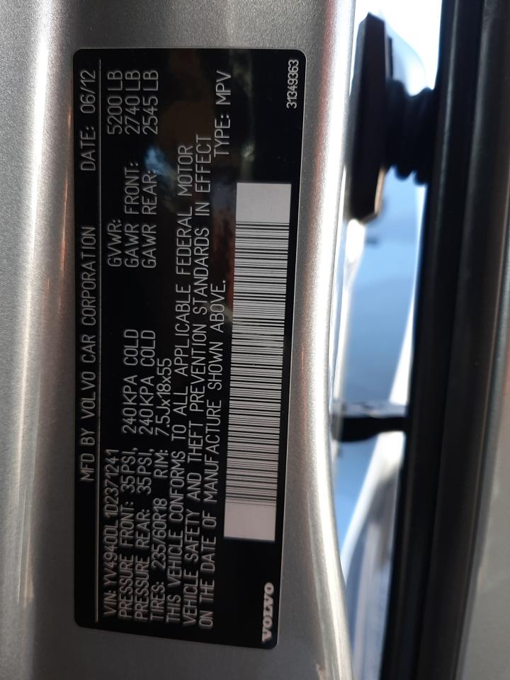 yv4940dl1d2371241 YV4940DL1D2371241 2013 Volvo Xc60 3.2