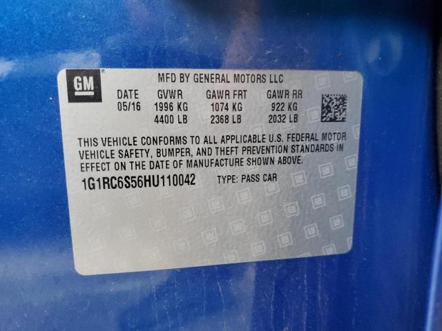 VIN 1G1RC6S56HU110042 2017 Chevrolet Volt, LT no.12