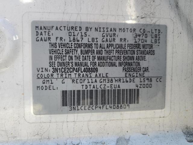 2015 Nissan Versa Note S VIN: 3N1CE2CP4FL408809 Lot: 46871734