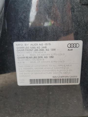 2015 Audi Q5 Premium Plus VIN: WA1LFAFP2FA120059 Lot: 47643074