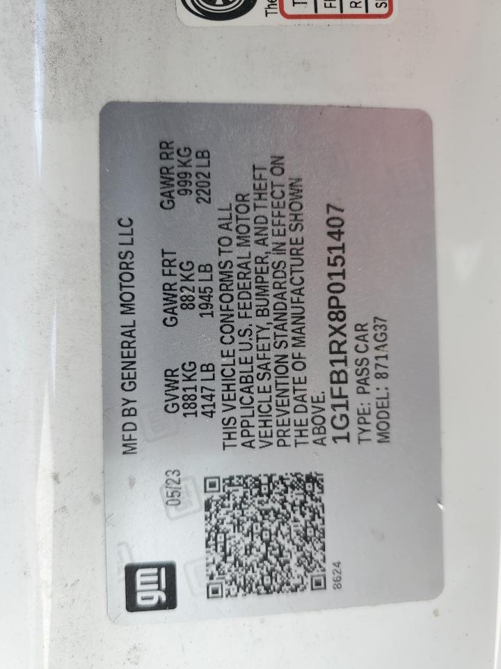 1G1FB1RX8P0151407 2023 Chevrolet Camaro Ls