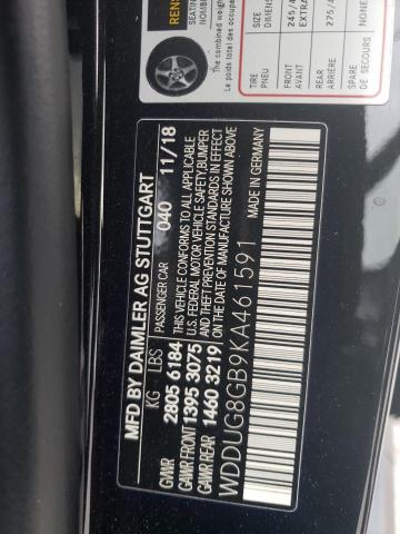 2019 MERCEDES-BENZ S 560 4MAT - WDDUG8GB9KA461591