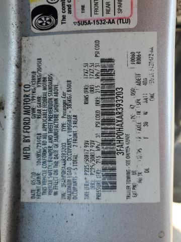 2010 Ford Fusion Se VIN: 3FAHP0HAXAR393203 Lot: 48756784