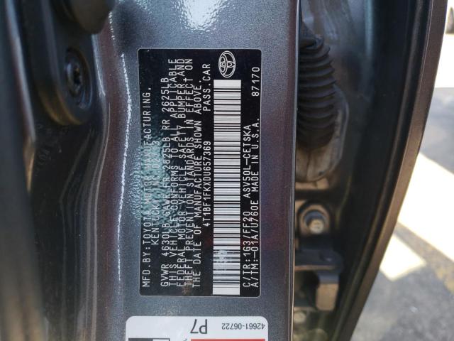 2013 Toyota Camry L VIN: 4T1BF1FKXDU657369 Lot: 39244207