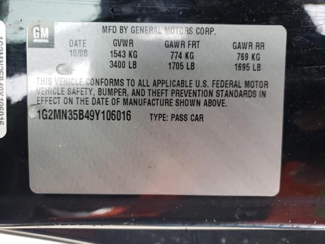 2009 Pontiac Solstice VIN: 1G2MN35B49Y106016 Lot: 45328454