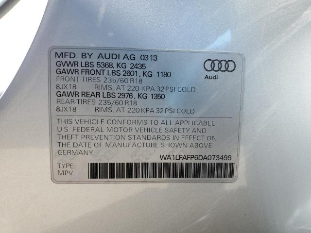 VIN WA1LFAFP6DA073499 2013 Audi Q5, Premium Plus no.12