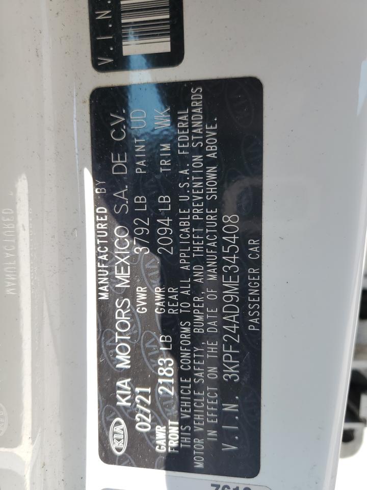 3KPF24AD9ME345408 2021 Kia Forte Fe