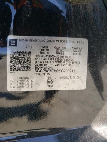 2019 CHEVROLET SILVERADO - 3GCPWBEH6KG299211